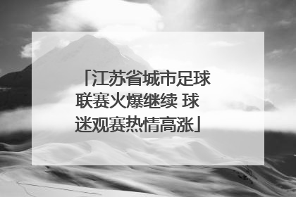 江苏省城市足球联赛火爆继续 球迷观赛热情高涨