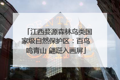 江西婺源森林鸟类国家级自然保护区：百鸟鸣青山 翩跹入画屏