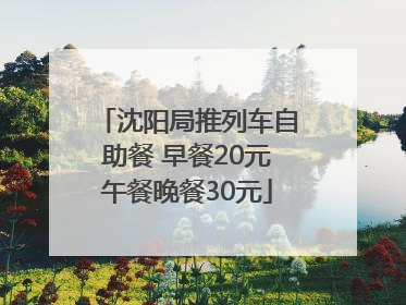 沈阳局推列车自助餐 早餐20元午餐晚餐30元