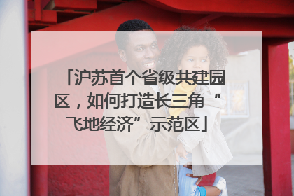 沪苏首个省级共建园区，如何打造长三角“飞地经济”示范区