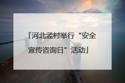 河北孟村举行“安全宣传咨询日”活动