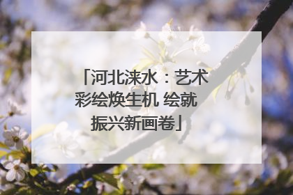河北涞水：艺术彩绘焕生机 绘就振兴新画卷