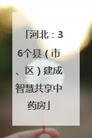 河北：36个县（市、区）建成智慧共享中药房
