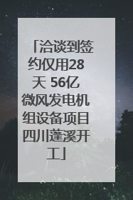 洽谈到签约仅用28天 56亿微风发电机组设备项目四川蓬溪开工