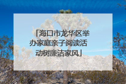 海口市龙华区举办家庭亲子阅读活动树廉洁家风