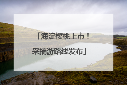 海淀樱桃上市！采摘游路线发布