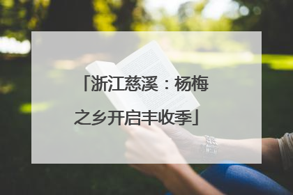 浙江慈溪：杨梅之乡开启丰收季