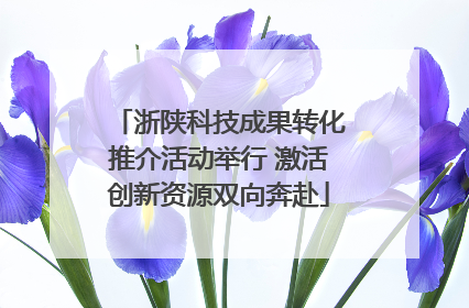 浙陕科技成果转化推介活动举行 激活创新资源双向奔赴