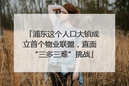 浦东这个人口大镇成立首个物业联盟，直面“三多三难”挑战