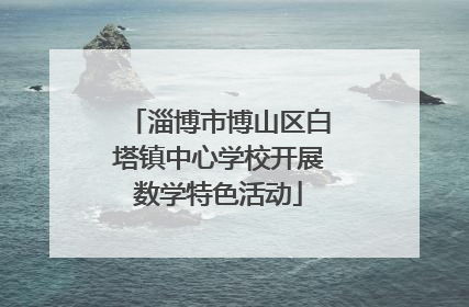 淄博市博山区白塔镇中心学校开展数学特色活动