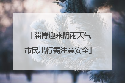 淄博迎来阴雨天气 市民出行需注意安全