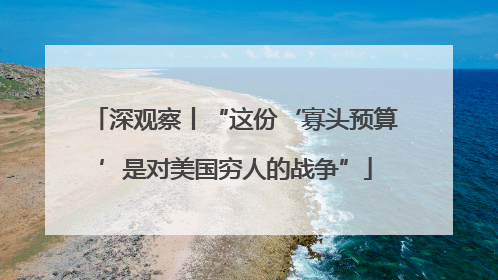 深观察丨“这份‘寡头预算’是对美国穷人的战争”