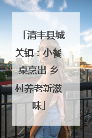 清丰县城关镇：小餐桌烹出 乡村养老新滋味