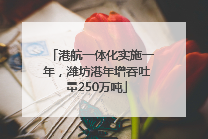 港航一体化实施一年，潍坊港年增吞吐量250万吨