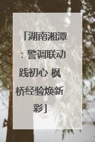 湖南湘潭：警调联动践初心 枫桥经验焕新彩