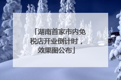 湖南首家市内免税店开业倒计时，效果图公布