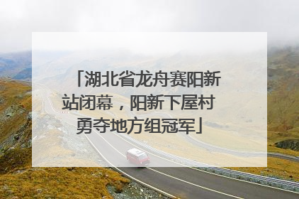 湖北省龙舟赛阳新站闭幕，阳新下屋村勇夺地方组冠军