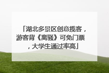 湖北多景区创意揽客，游客背《离骚》可免门票，大学生通过率高