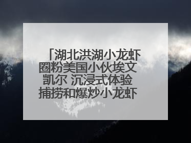 湖北洪湖小龙虾圈粉美国小伙埃文凯尔 沉浸式体验捕捞和爆炒小龙虾 最爱麻辣味