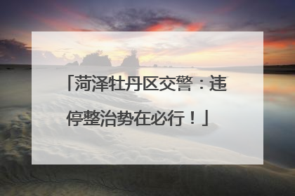菏泽牡丹区交警：违停整治势在必行！