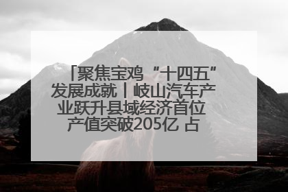 聚焦宝鸡“十四五”发展成就丨岐山汽车产业跃升县域经济首位 产值突破205亿 占规上工业75%