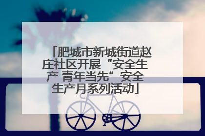 肥城市新城街道赵庄社区开展“安全生产 青年当先”安全生产月系列活动