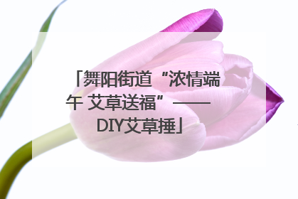 舞阳街道“浓情端午 艾草送福”——DIY艾草捶