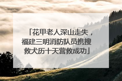 花甲老人深山走失，福建三明消防队员携搜救犬历十天营救成功