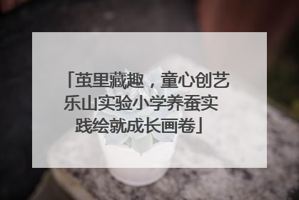 茧里藏趣，童心创艺 乐山实验小学养蚕实践绘就成长画卷
