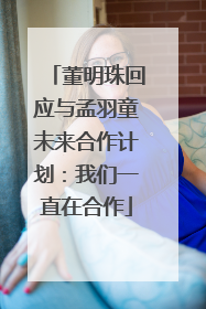 董明珠回应与孟羽童未来合作计划：我们一直在合作