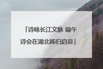 诗咏长江文脉 端午诗会在湖北秭归启幕