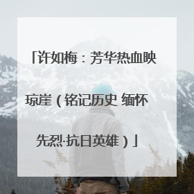 许如梅：芳华热血映琼崖（铭记历史 缅怀先烈·抗日英雄）