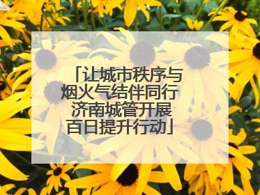 让城市秩序与烟火气结伴同行 济南城管开展百日提升行动