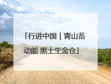 行进中国｜青山蓄动能 黑土生金仓