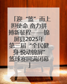 迎“篮”而上担使命 奋力拼搏新征程——锦屏县2025年第三届“全民健身·悦动锦屏”篮球赛圆满闭幕
