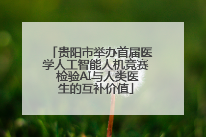 贵阳市举办首届医学人工智能人机竞赛 检验AI与人类医生的互补价值