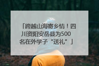 跨越山海寄乡情！四川资阳安岳县为500名在外学子“送礼”