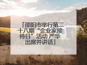 邵阳市举行第二十八期“企业家接待日”活动 严华出席并讲话
