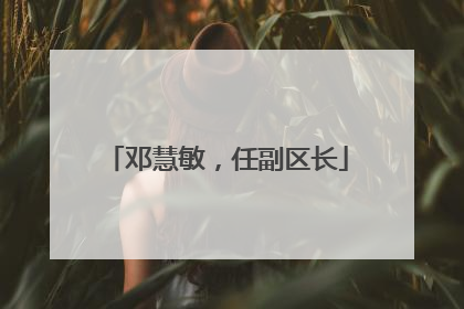 邓慧敏，任副区长