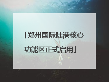 郑州国际陆港核心功能区正式启用