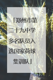 郑州市第二十九中学多名队员入选国家荷球集训队