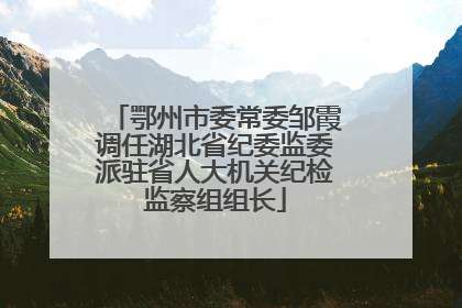 鄂州市委常委邹霞调任湖北省纪委监委派驻省人大机关纪检监察组组长