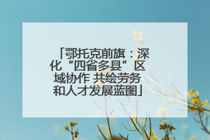鄂托克前旗：深化“四省多县”区域协作 共绘劳务和人才发展蓝图