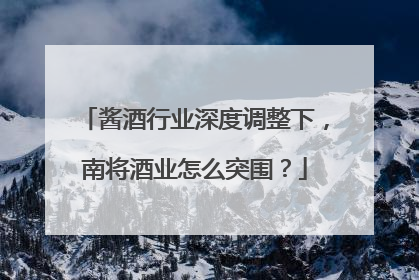 酱酒行业深度调整下，南将酒业怎么突围？