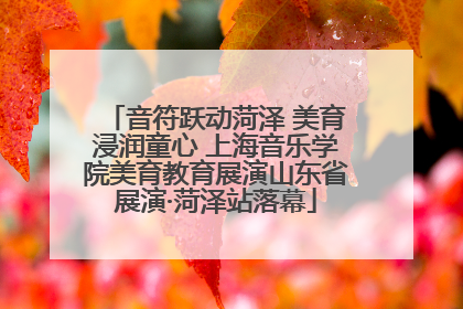 音符跃动菏泽 美育浸润童心 上海音乐学院美育教育展演山东省展演·菏泽站落幕