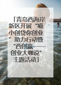 青岛西海岸新区开展“喵小创贷你创业”助力行动暨“西创赢——创业大咖说”主题活动