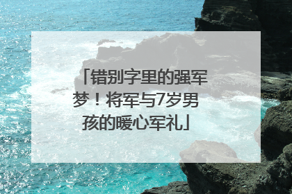 错别字里的强军梦！将军与7岁男孩的暖心军礼