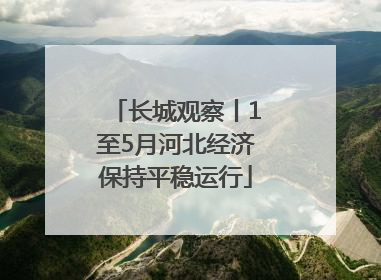长城观察丨1至5月河北经济保持平稳运行