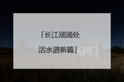 长江潮涌处 活水谱新篇