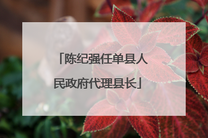 陈纪强任单县人民政府代理县长
